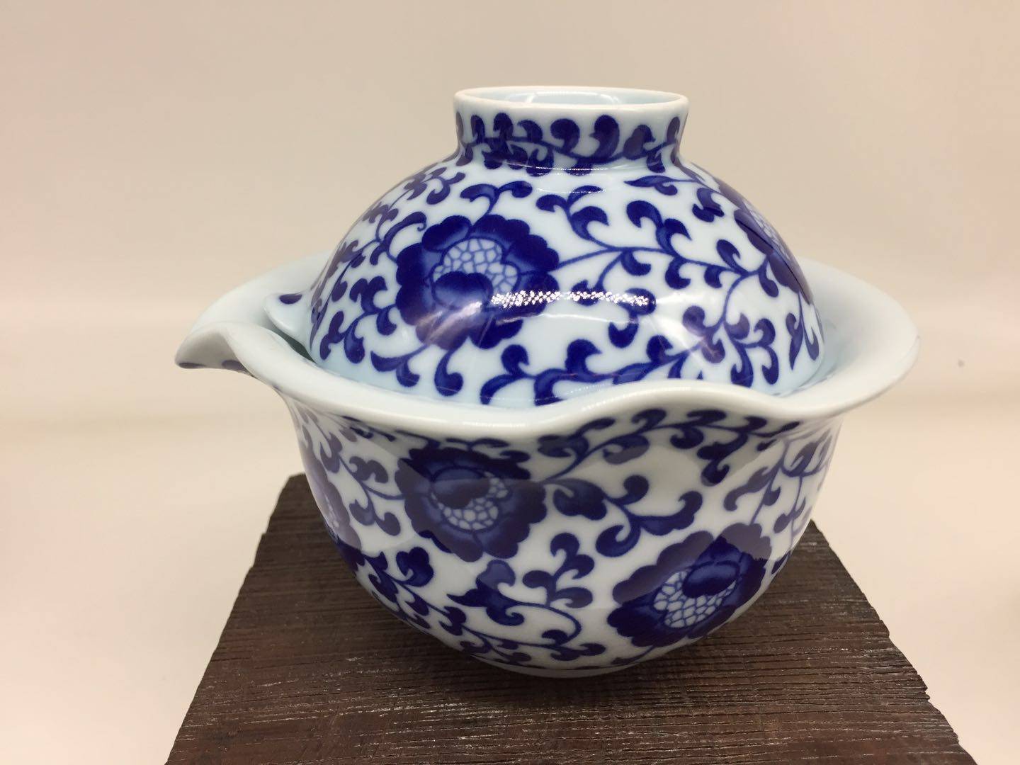 台湾青花小号大小金花牡丹建窑金龙黄金龙配件盖碗