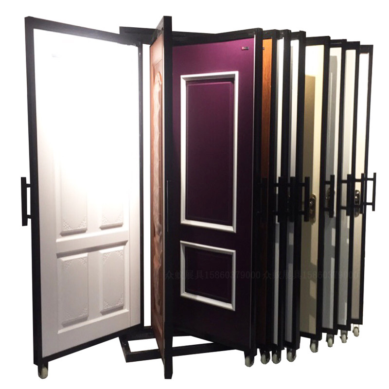木门翻页展示架门套抽拉室内门房门样品瓷砖展架商用展示柜