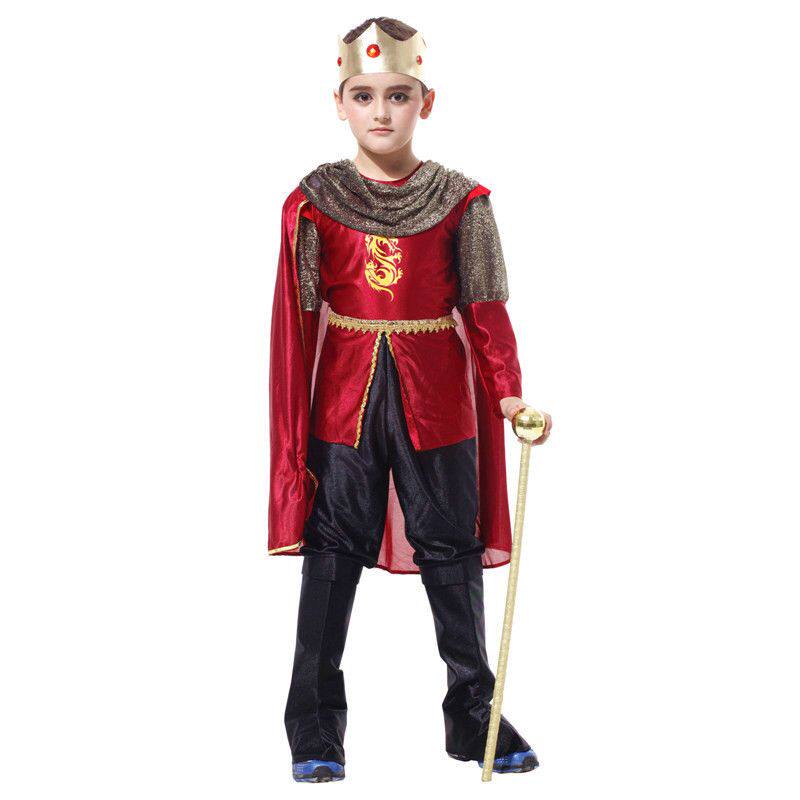 儿童小孩男生欧洲中世纪葡萄牙传统服饰国王王子民族服装