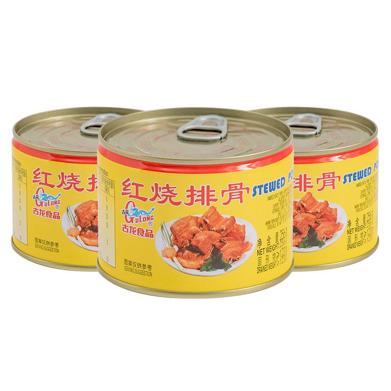 古龙红烧排骨256g猪肉肉类罐头煮粉泡面配菜肉制品