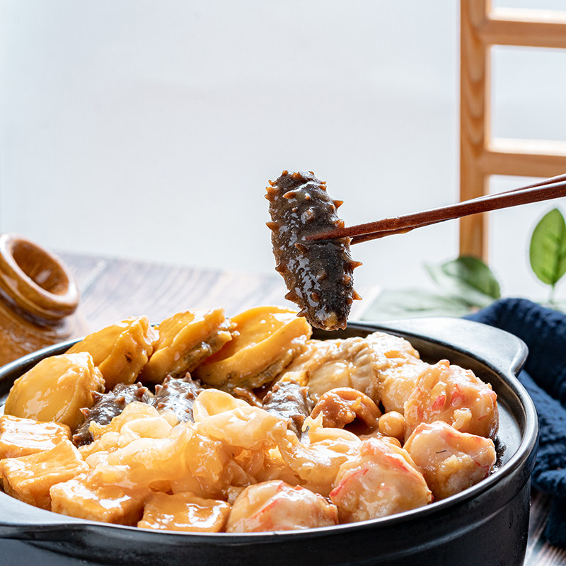 吴氏厨吉祥大盆盆菜1500g加热即食海鲜商务送礼鲍鱼