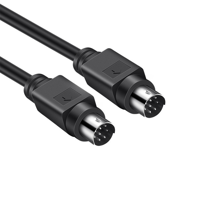 全铜plcmd8连接线对公数据线8针圆头通讯连接线