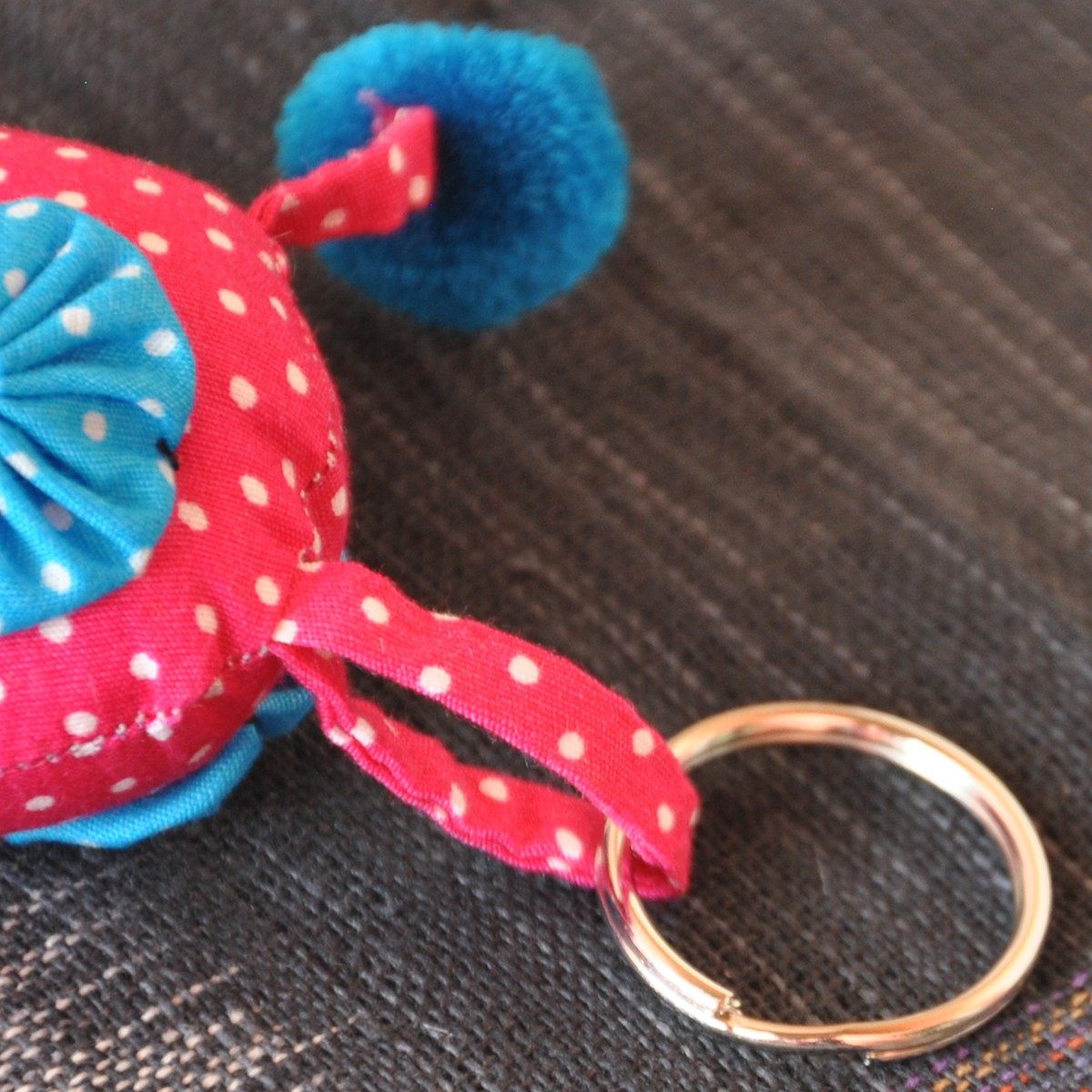 泰国布艺圆点棉布可爱爱小萌象挂件钥匙手机钥匙扣