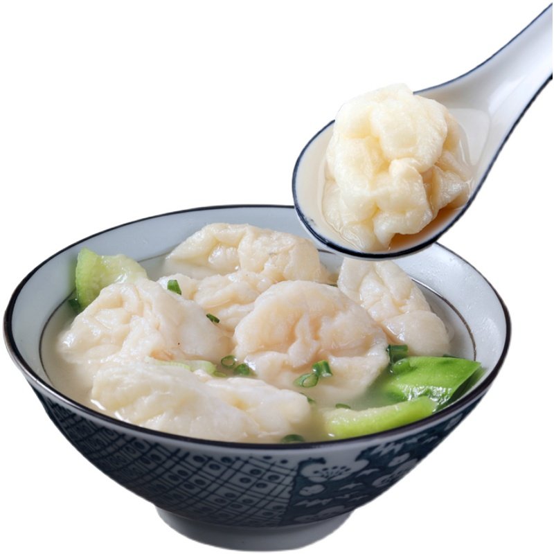 空运3件金沙金纱鱼腐豆腐火锅食材速冻皱纱鱼丸