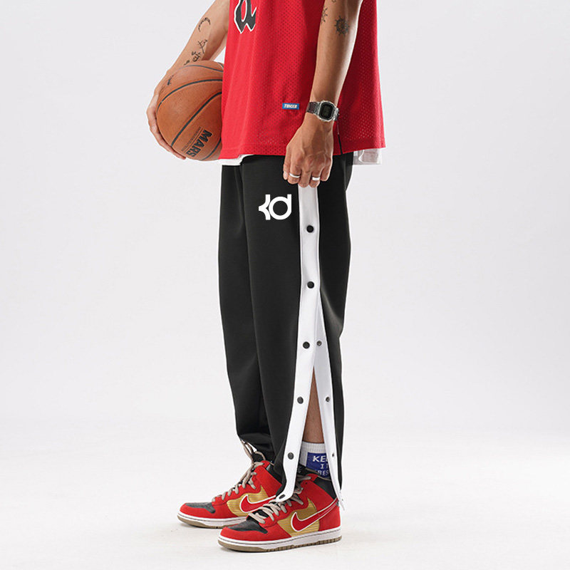 勇士队出场服男美式运动训练排扣裤