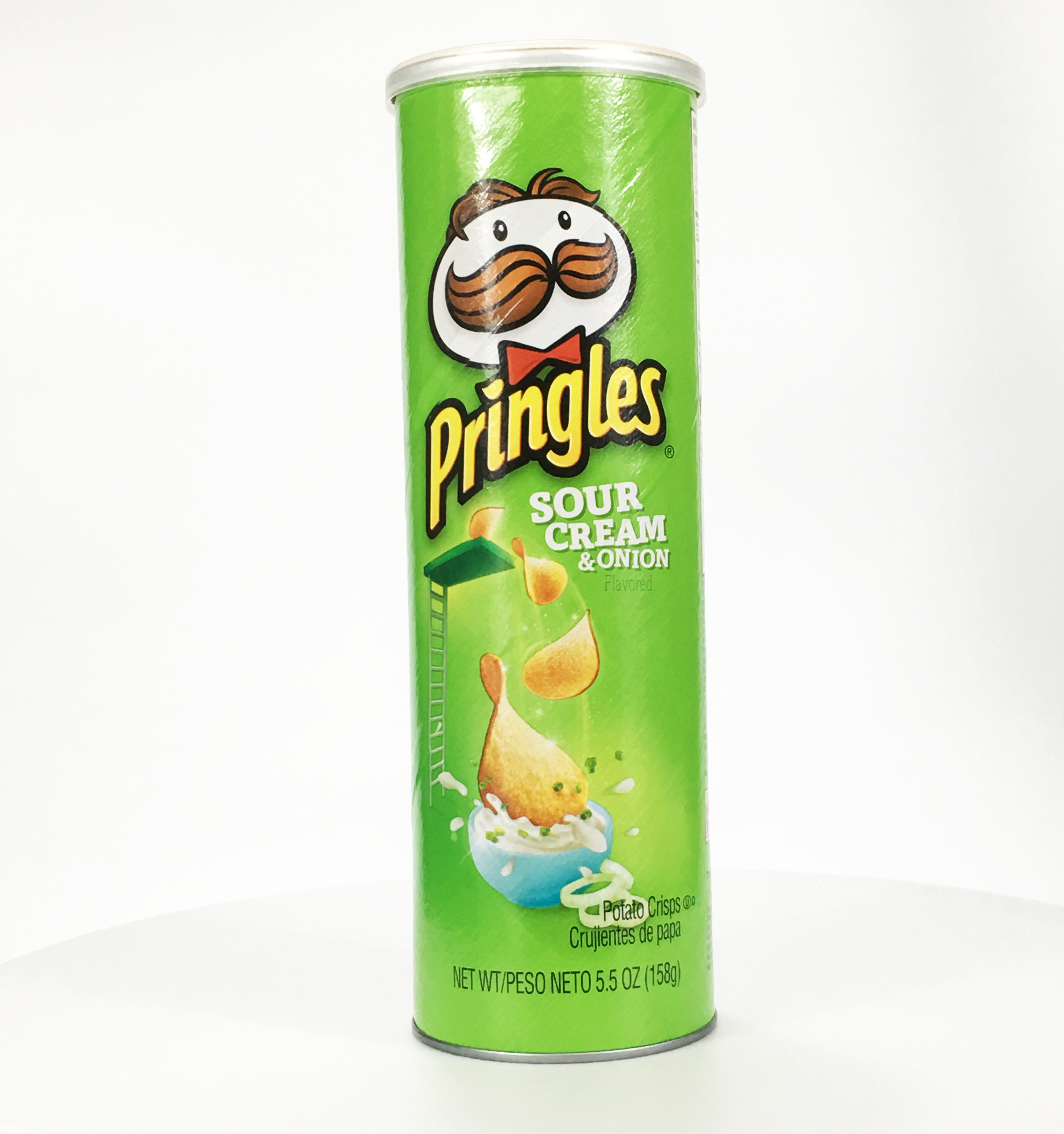 prinles品客薯片美国进口158g酸乳乳酪洋葱办公室膨化食品