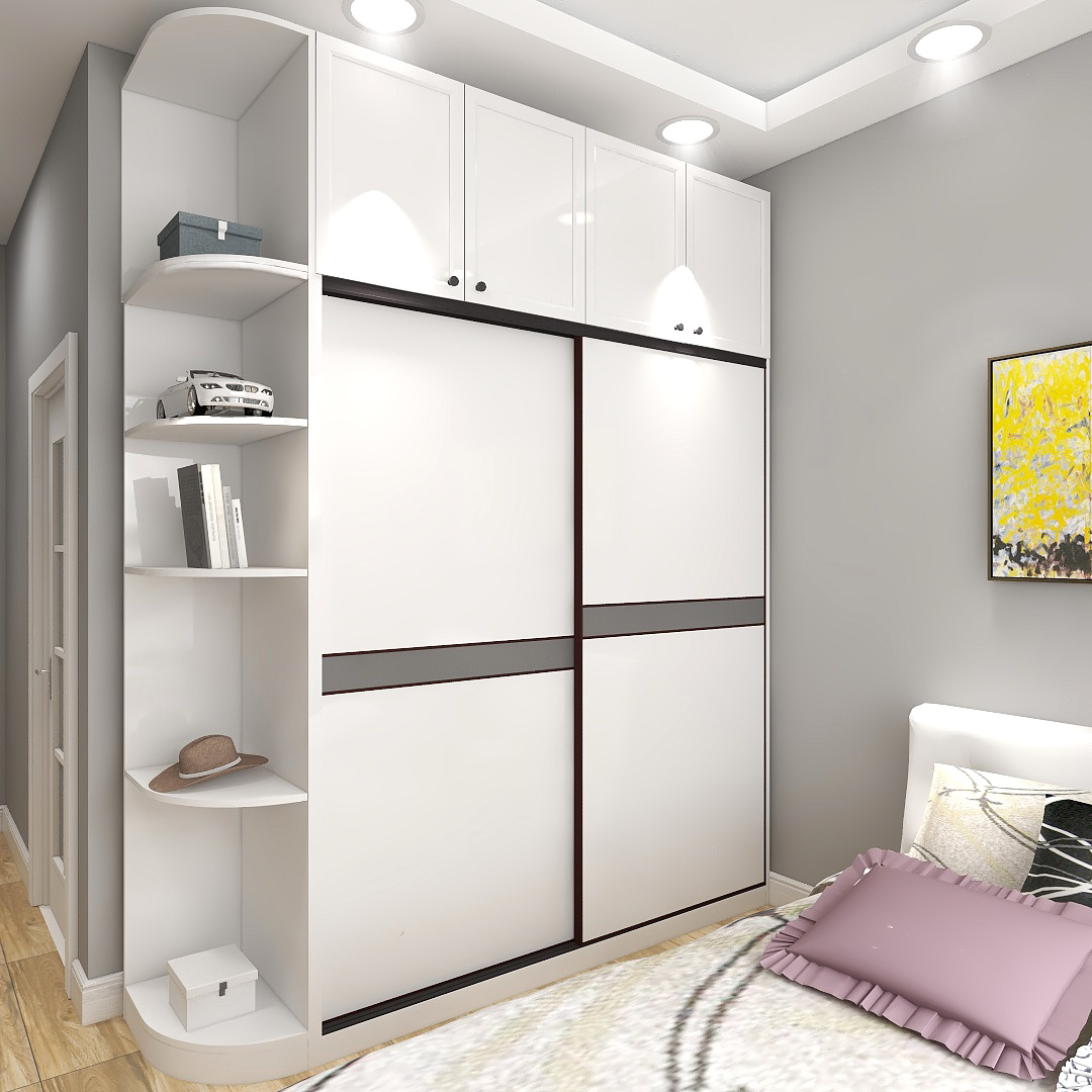 铝合金家具衣柜现代极简轻奢推拉门趟门开门整体定制走入式衣柜