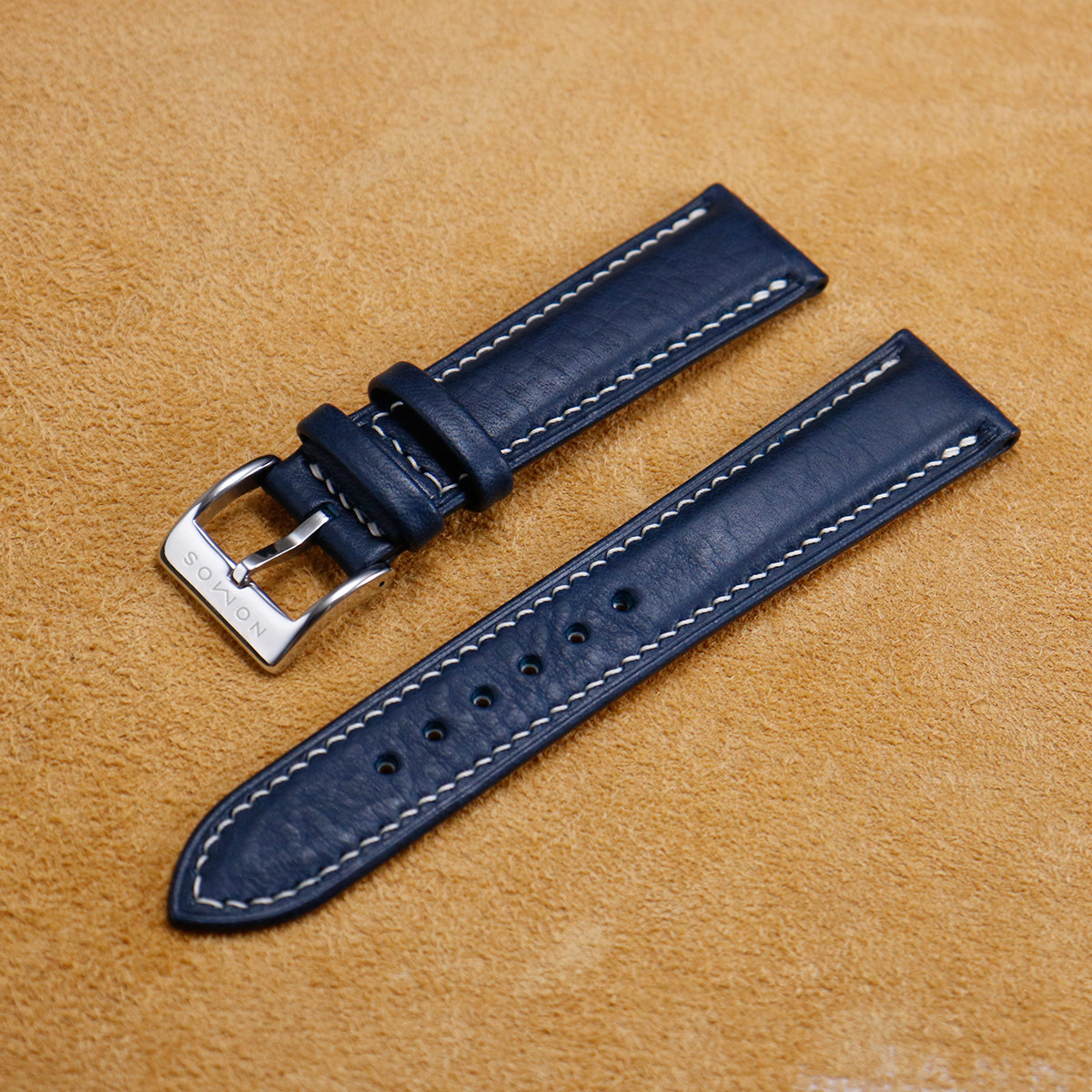 nomos诺莫斯荔枝真皮表带tangomat系列防水水牛皮带配件