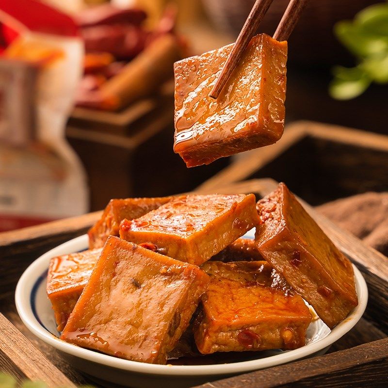 香辣豆干湖南特产手磨豆腐干辣条休闲零食小吃豆腐干