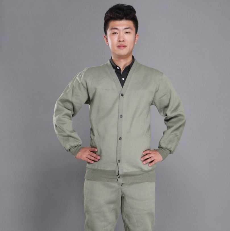 绒衣式军绒裤套装加厚老式卫生衣抓户外煤矿保暖棉衣裤套装