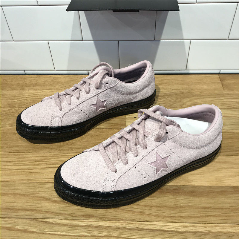 匡威onestar复古军绿嫩粉翻毛皮低帮休闲男子板鞋163373c163374c