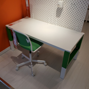 温馨宜家ikea佩尔书桌办公桌学习桌写字台电脑桌可调节96x58cm-领券