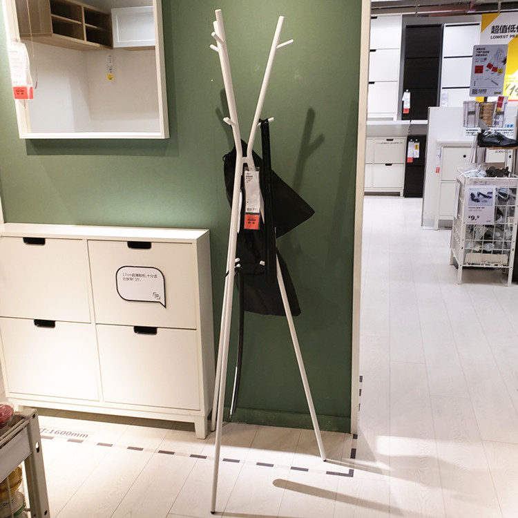 挂衣衣帽架温馨宜家ikea耶卡拉尔衣架落地式门厅衣帽架