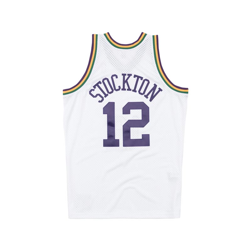 mitchellness斯托克顿1991-92年爵士sw复古球衣mn篮球服