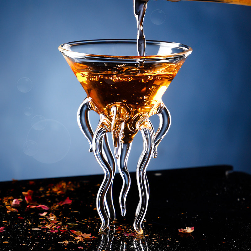 酒杯创意马天尼水族杯子水母个性章鱼八爪鱼鸡尾鸡尾酒杯