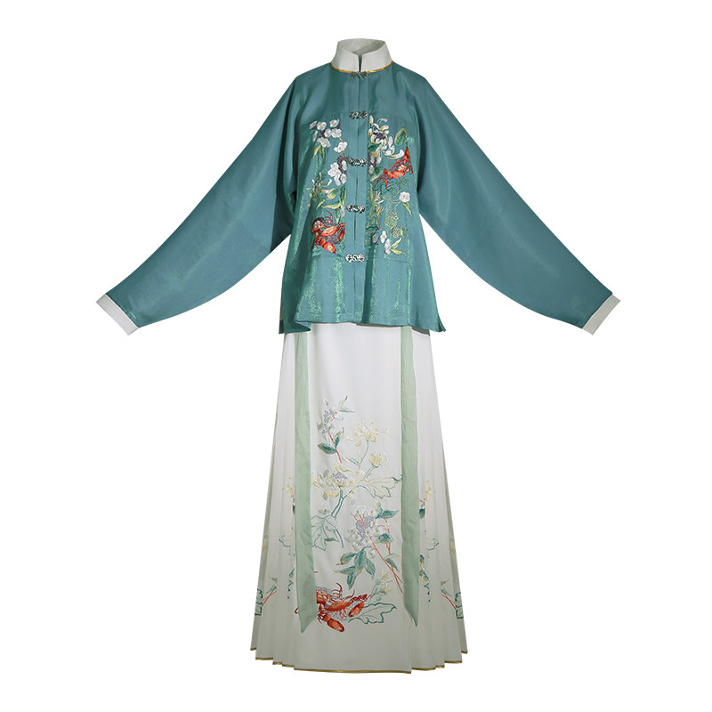 横行公子清水溪汉初原创汉服女补服立领重工刺绣汉服