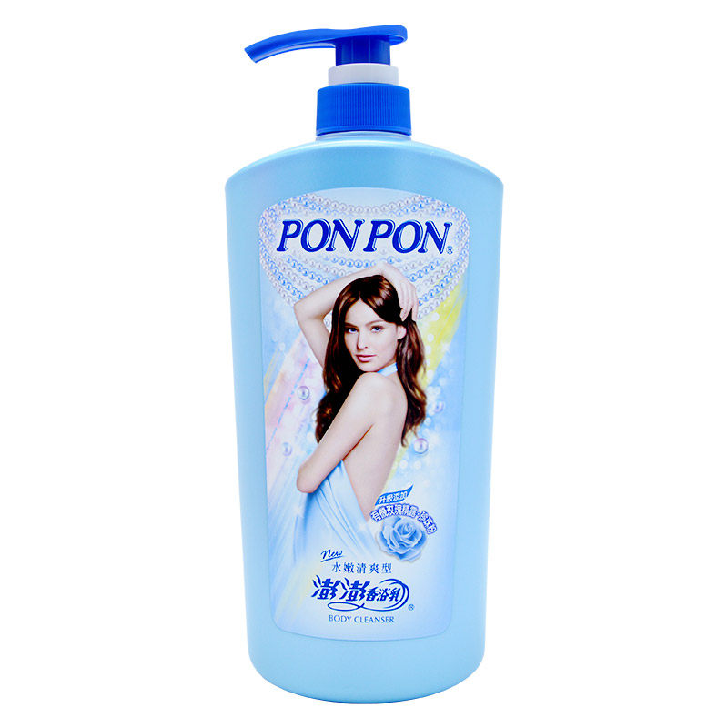清爽台湾ponpon耐斯澎澎沐浴露正品水嫩沐浴乳1500g蓝色沐浴露