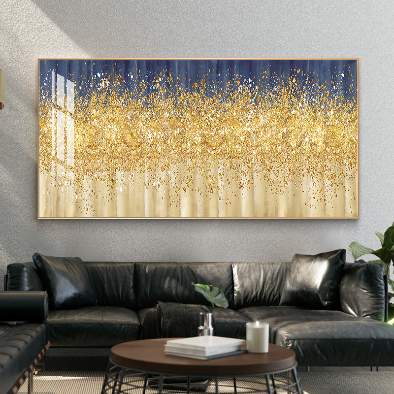 金色抽象墙画客厅挂画现代简约大气轻奢三联高档沙发背景墙装饰画