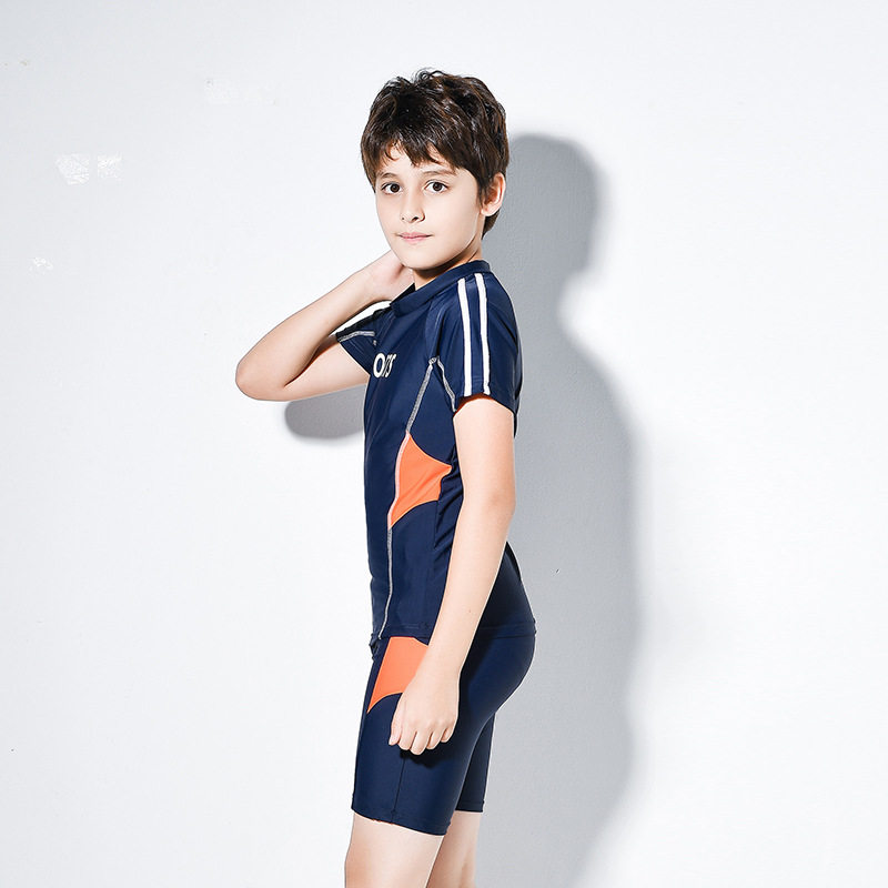 男孩男孩儿儿童分体平角泳裤中大青少年学生专业儿童泳衣