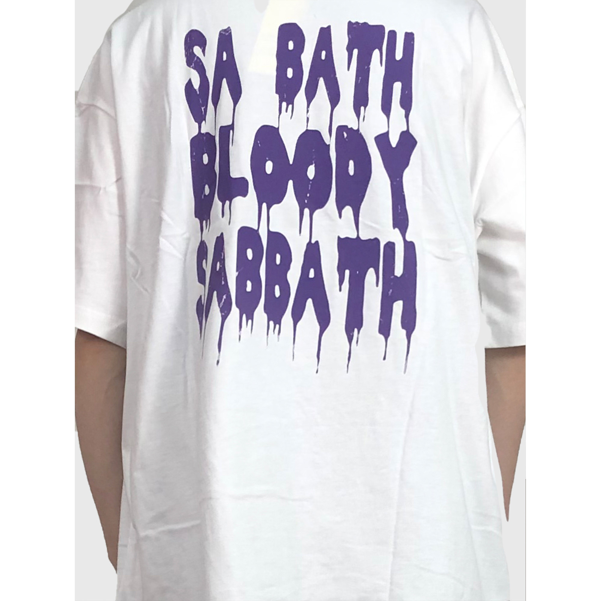 blacksabbath tee 摇滚乐队黑色安息日主题短袖t恤oversize暗黑男