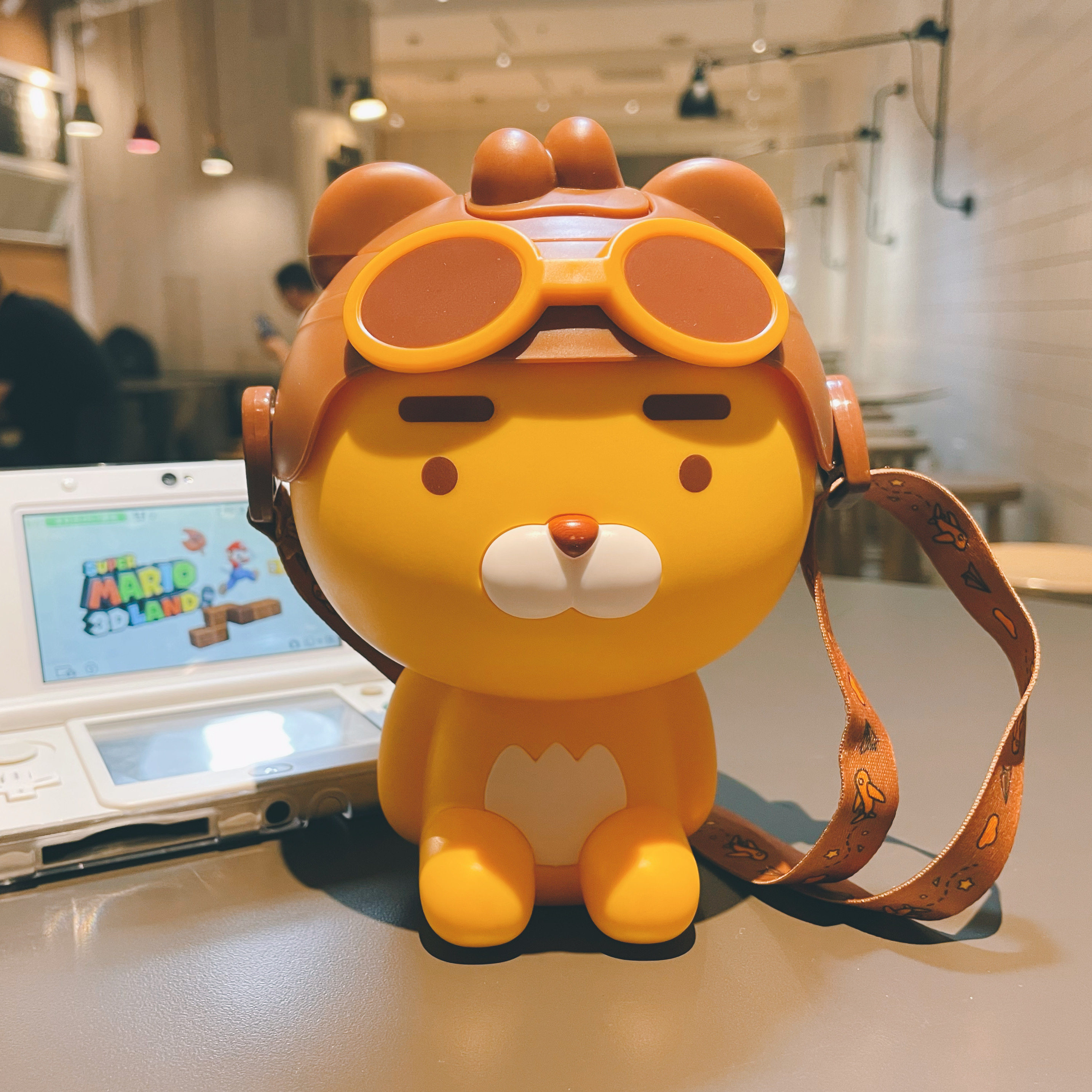 正版kakao狮子水杯网红夏季吸管卡通儿童ins吸管杯