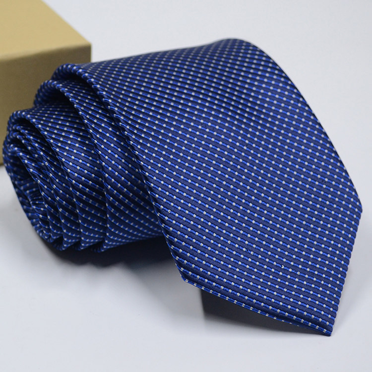 领带男正男士商务蓝色条纹手打西装衬衫结婚领带