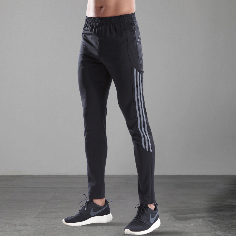 运动长裤男士夏季足球训练裤子跑步健身房薄款速干修身紧身小脚裤