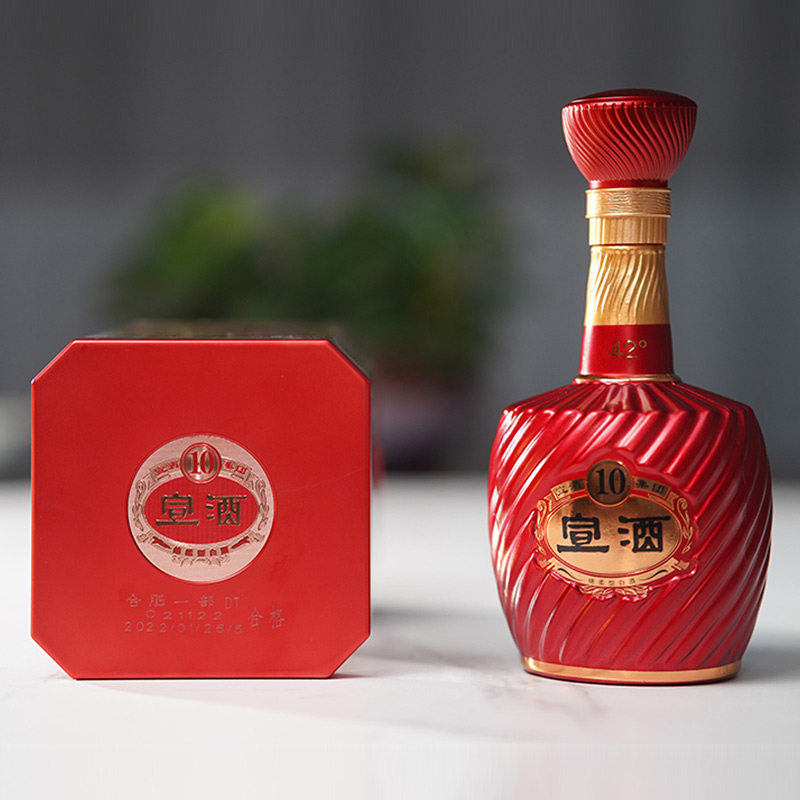 宣酒10年42度480ml盒装整箱4瓶正品粮食酒小果酒