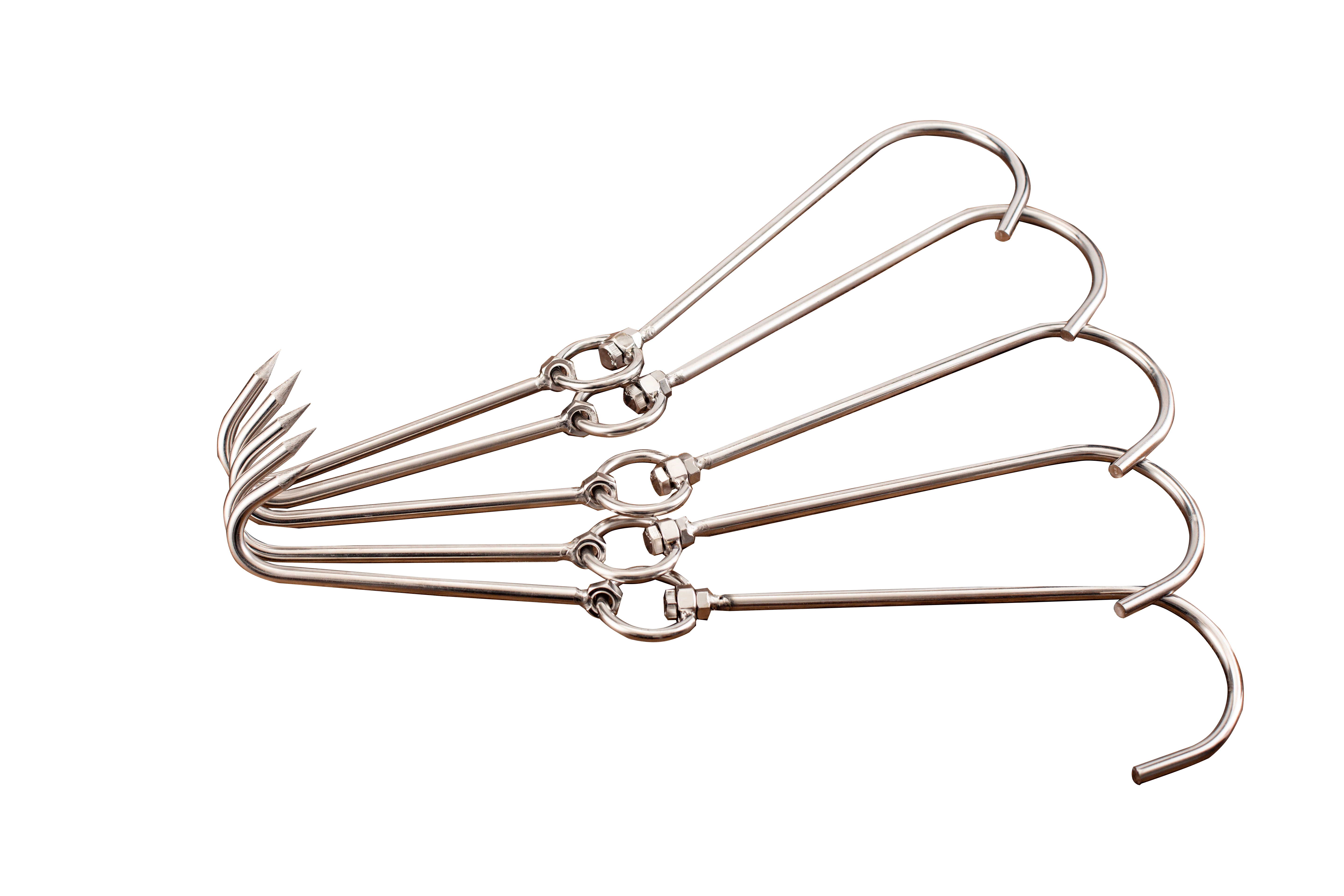 不锈钢挂肉钩子加粗实心尖头腊肉香肠烤鸭冷藏车挂钩