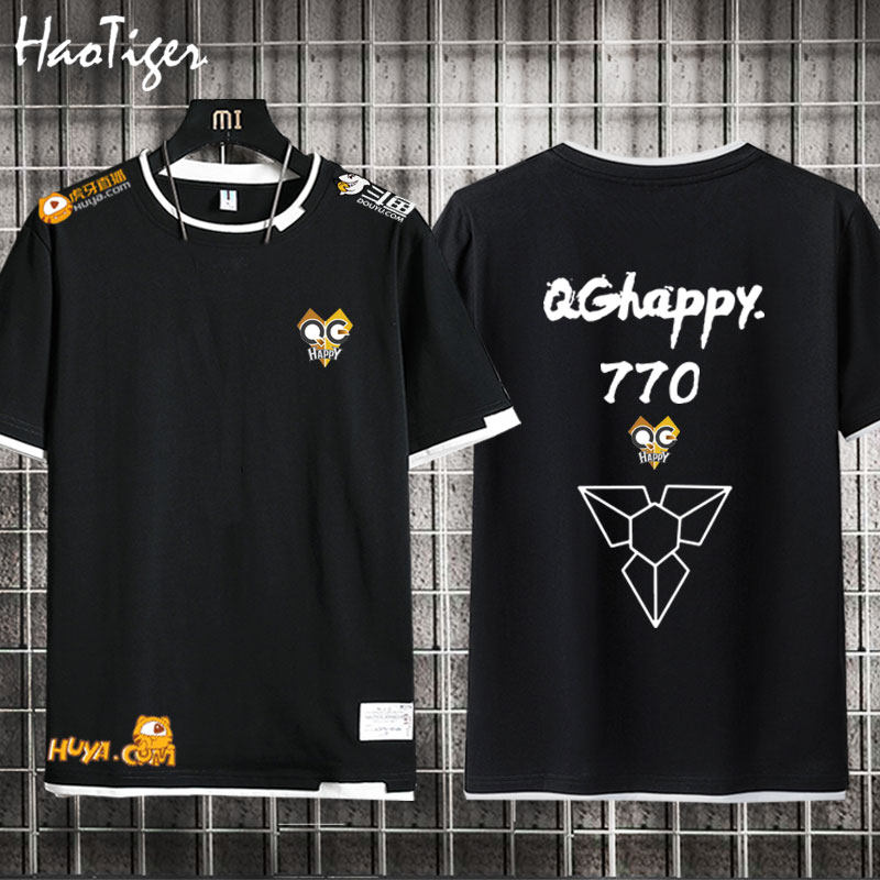 qghappy战队队服比赛两件kpl王者游戏荣耀qg.happyt恤
