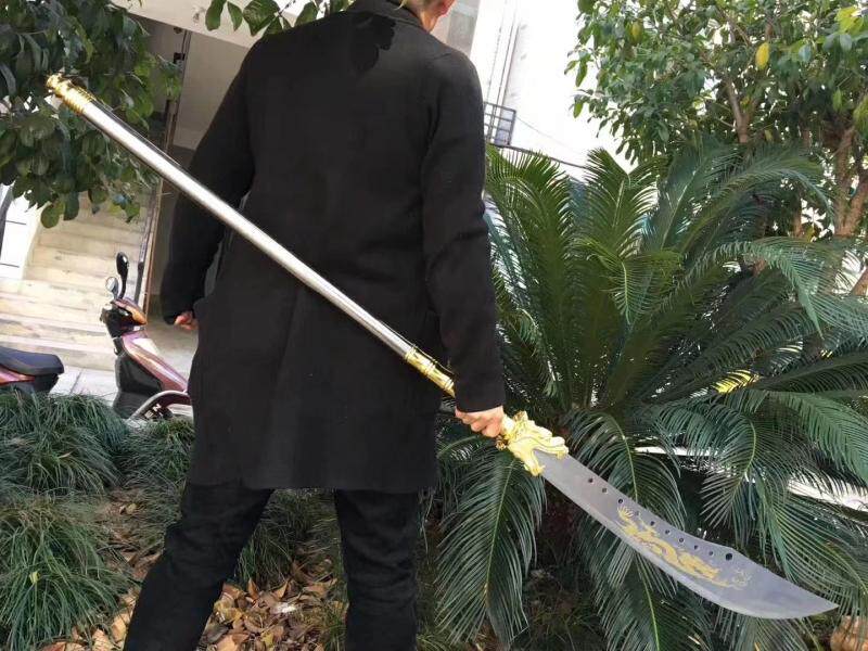 龙泉刀剑硬刀镇宅辟邪高锰钢武术关刀冷兵器大刀青龙偃月刀未开刃