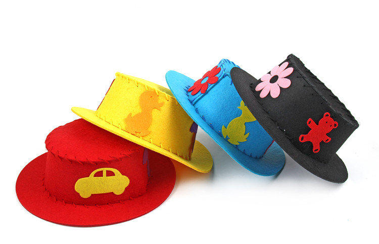 无纺布不织布帽子无纺布手工制作diy粘贴不织布玩具幼儿美劳包邮