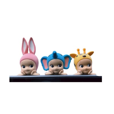 特斯拉sonny angel 趴趴天使盲盒托腮可爱车载摆件手办公仔车饰潮玩