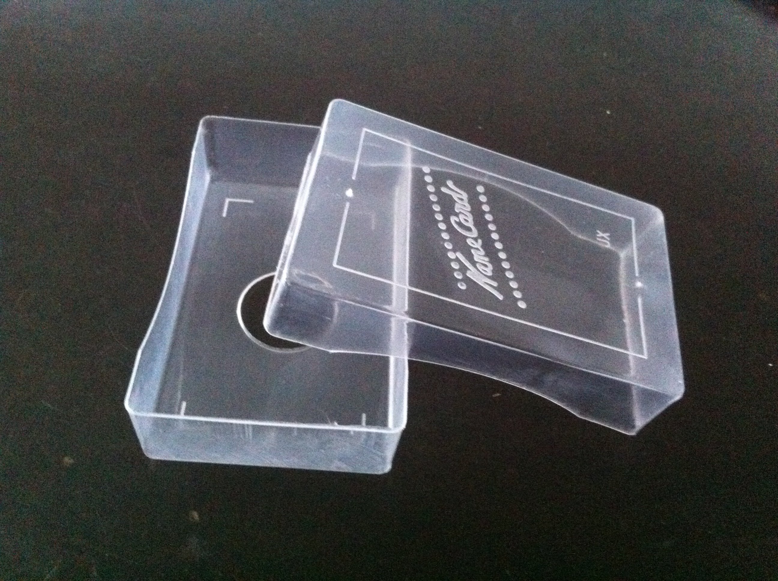 透明塑料名片盒卡片合纸张收纳盒大盒子名片盒子透明100张