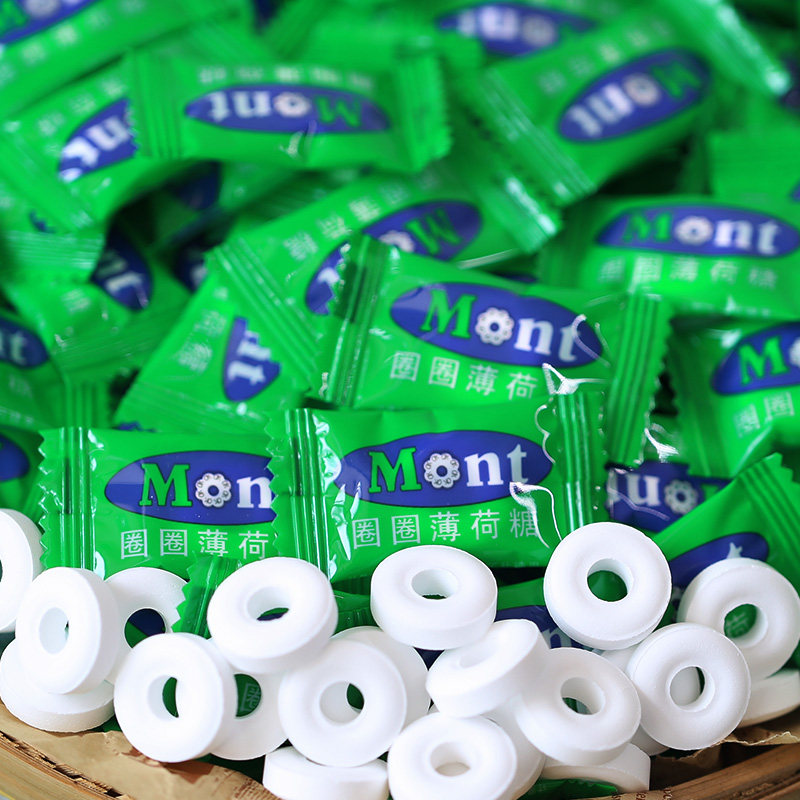 伊妙圈圈薄荷mint老式强劲散装清凉硬糖糖果传统糖果