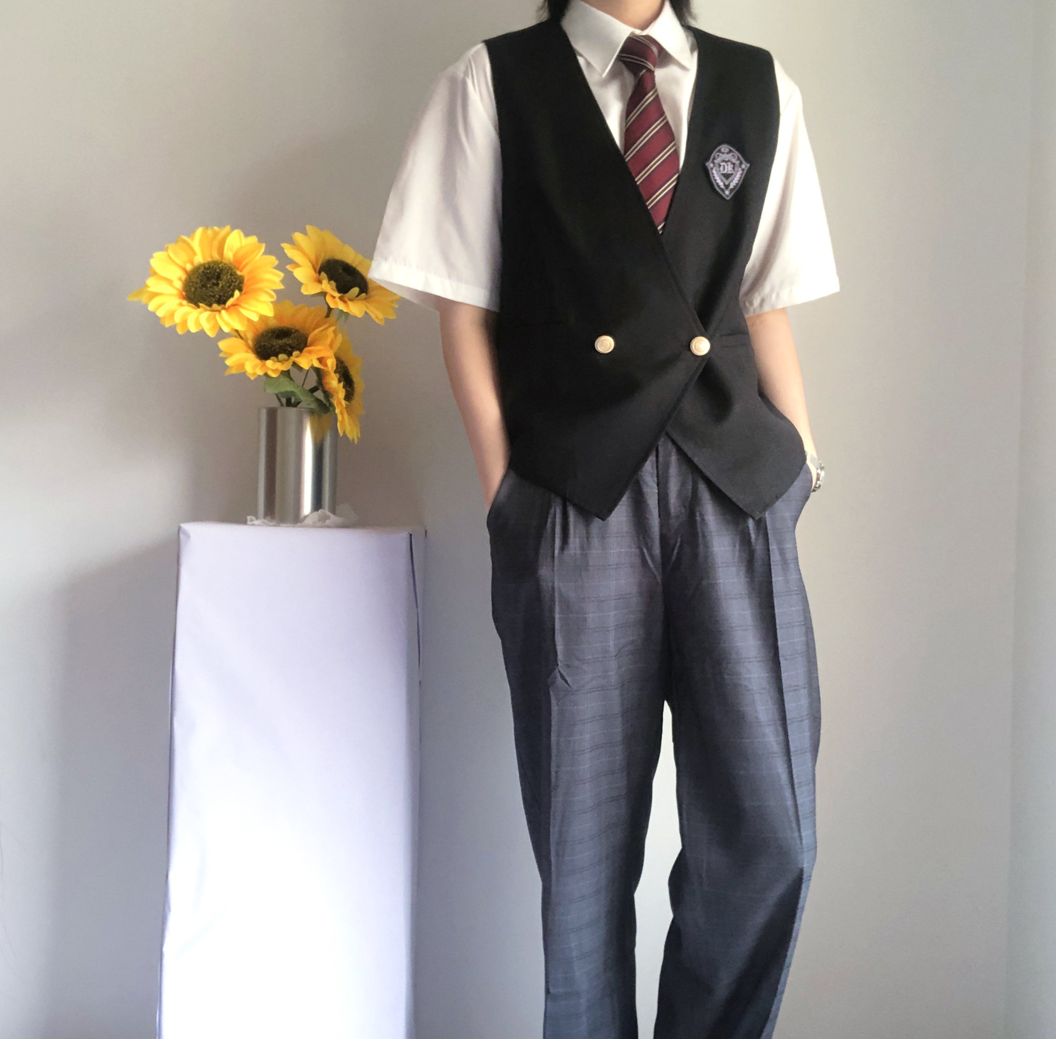 嬉野原创jkdk制服羽矢高【马甲】西式校供感正版基础款日本男女款