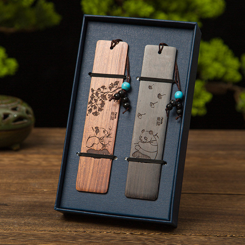 梅兰竹菊木质书签定制古典中国国风精美男生文艺书签