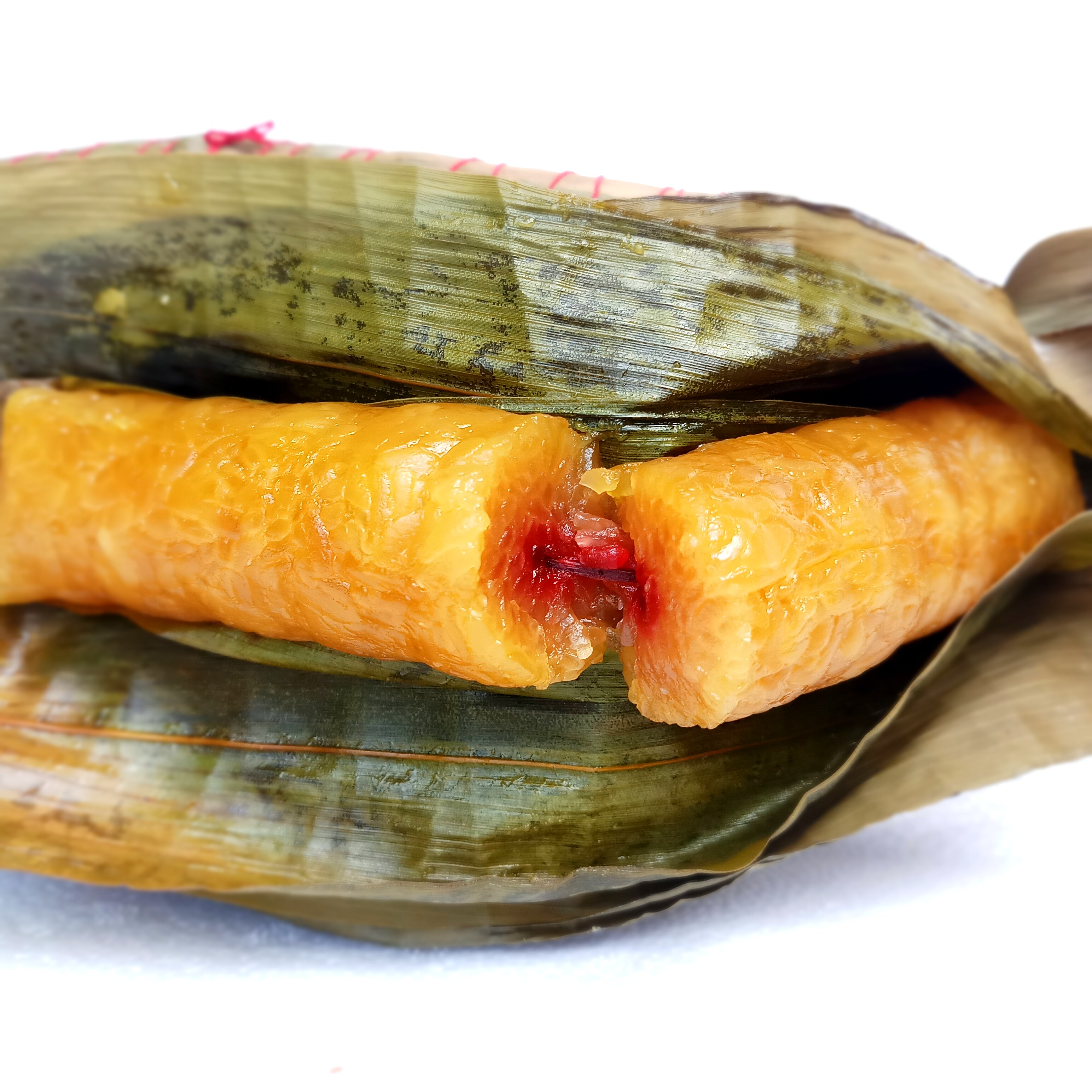 方便速食粽子苏木红心心凉碱水粽无馅料沾糖粽子