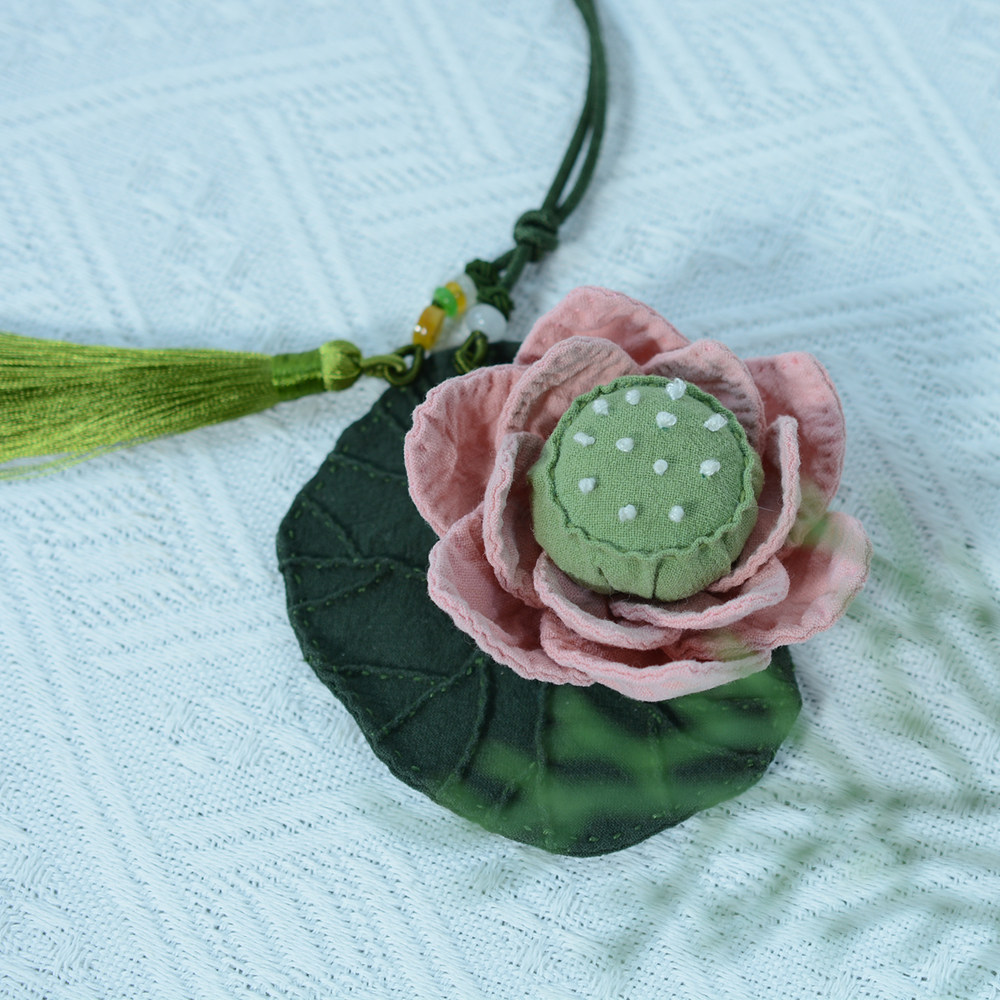 刺绣布艺手工荷花莲蓬香囊diy材料端午节香包缝纫diy材料套装