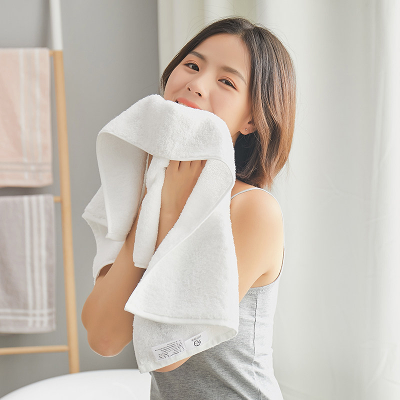 纤纤诗语纯棉毛巾洗脸家用大成人柔软擦干发吸水抗菌除螨全棉面巾