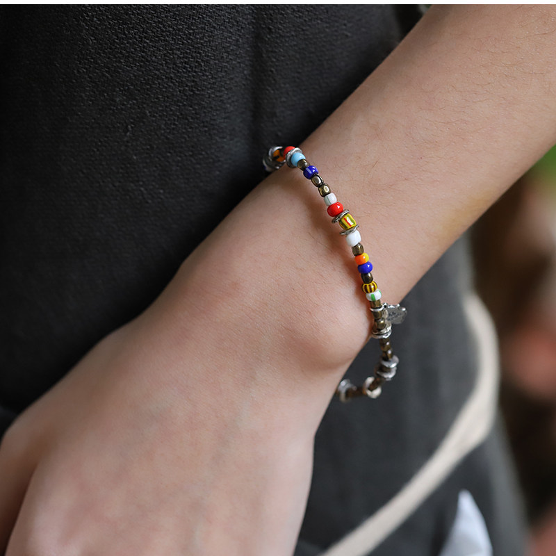 日本ampjapan白心珠圣诞节种子珠铜手链手环日韩手链