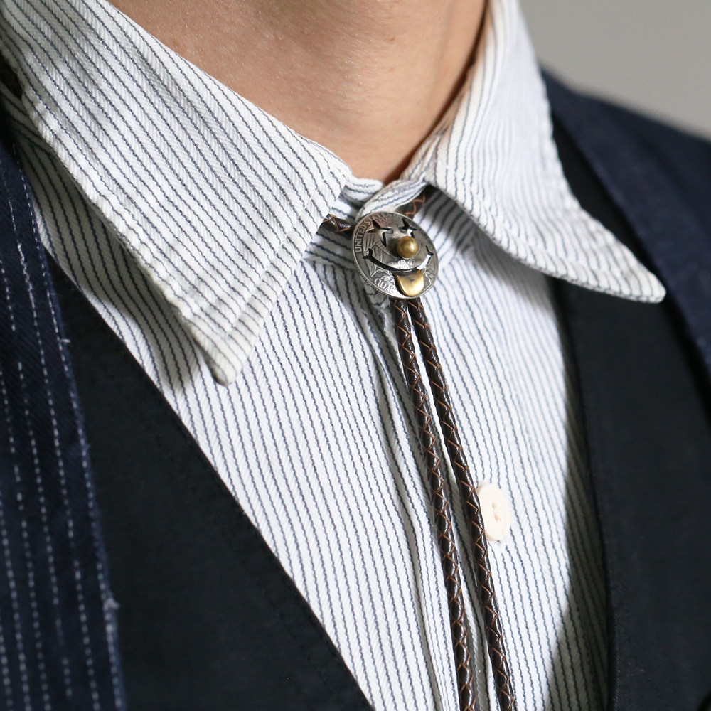 美式复古bolotie小丑波洛领带真币项链阿美项链