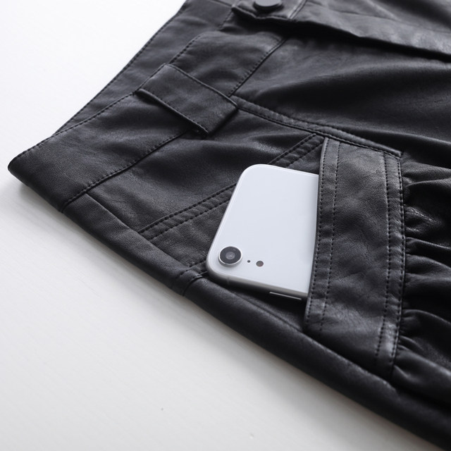 Harem pants women's 2020 autumn and winter new high-waist loose-fitting radish pants outer wear plus velvet nine-point leather pants bloomers Harem pants women's 2020 autumn and winter new high-waist loose-fitting radish pants outer wear plus velvet nine-point leather pants bloomers