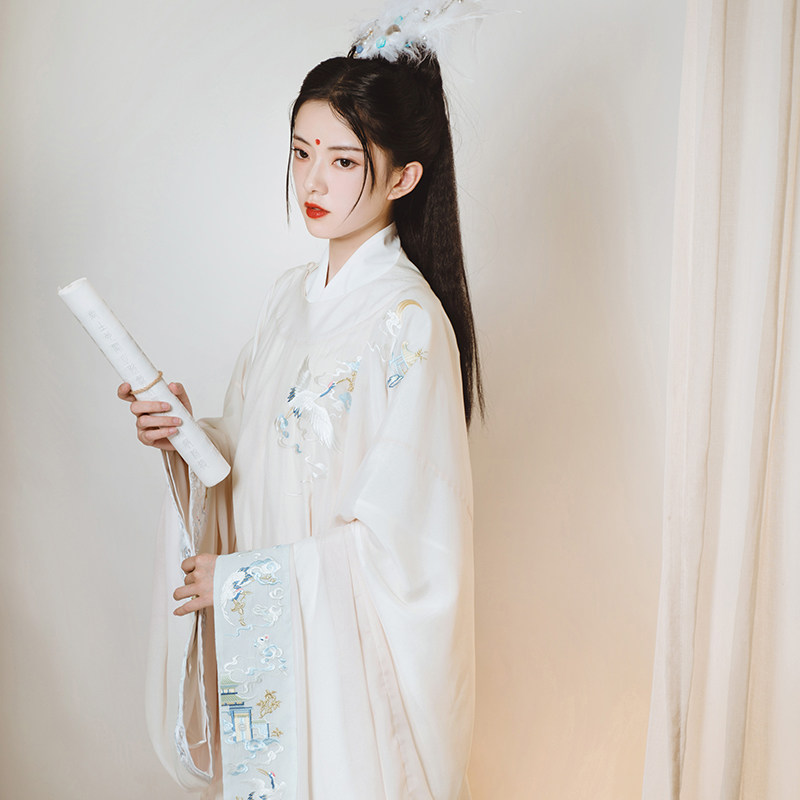 流烟昔泠樊楼漱月原创刺绣宋制圆领袍男汉服女cp宋圆领长衫