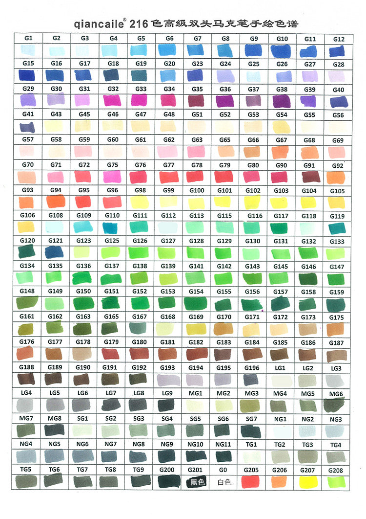 千彩双头酒精copic软头马克肤色动漫服装学生马克笔