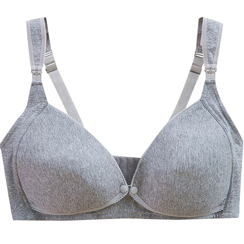 大码纯棉哺乳文胸无钢圈f g全罩杯孕妇内衣前开扣上开口喂奶胸罩