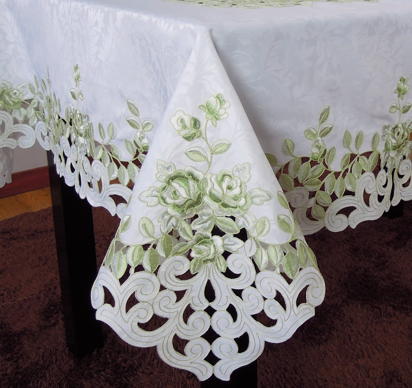 桌布刺绣田园欧式美式餐桌茶几布长方长方盖巾包桌布