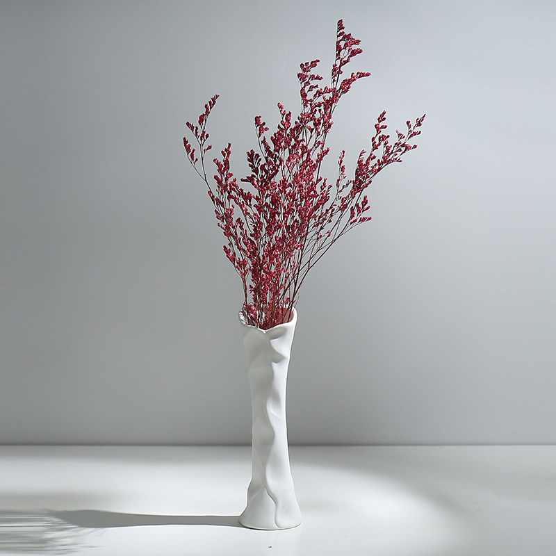 干花花瓶欧式素烧简约现代陶瓷陶瓷工艺工艺品花插花瓶