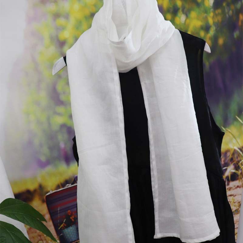 麻葛丝巾70cm200cm文艺单衣披肩亚麻围巾长条围巾