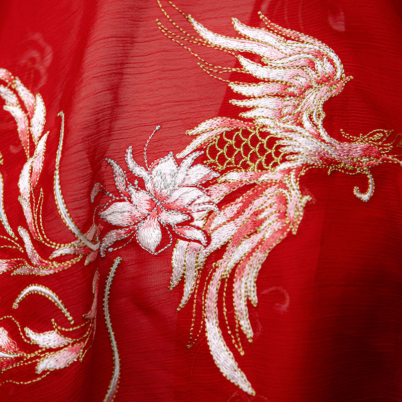 如梦梦霓裳原创汉服配饰婚服礼服长款百搭凤凰汉服